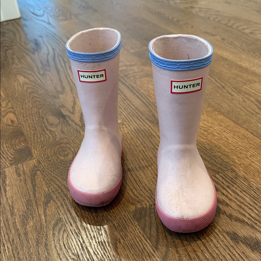 Hunter Kids Pink and Blue Rain Boots